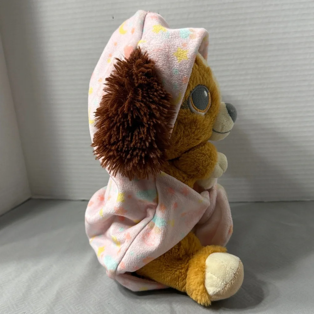Disney Parks Babies Lady Dog Plush Pink Blanket Pouch From Lady and The Tramp